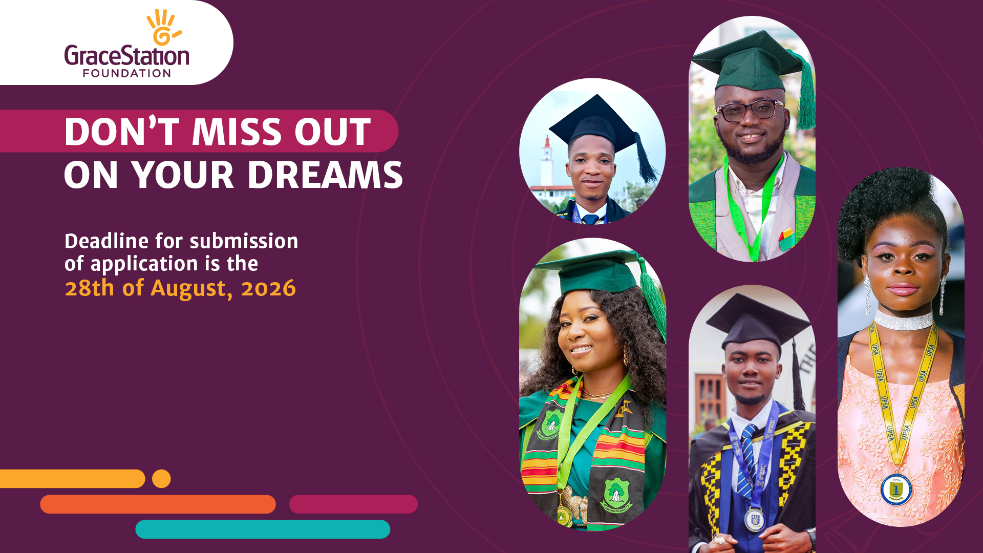 Don't miss out on your dreams - Scholarship banner